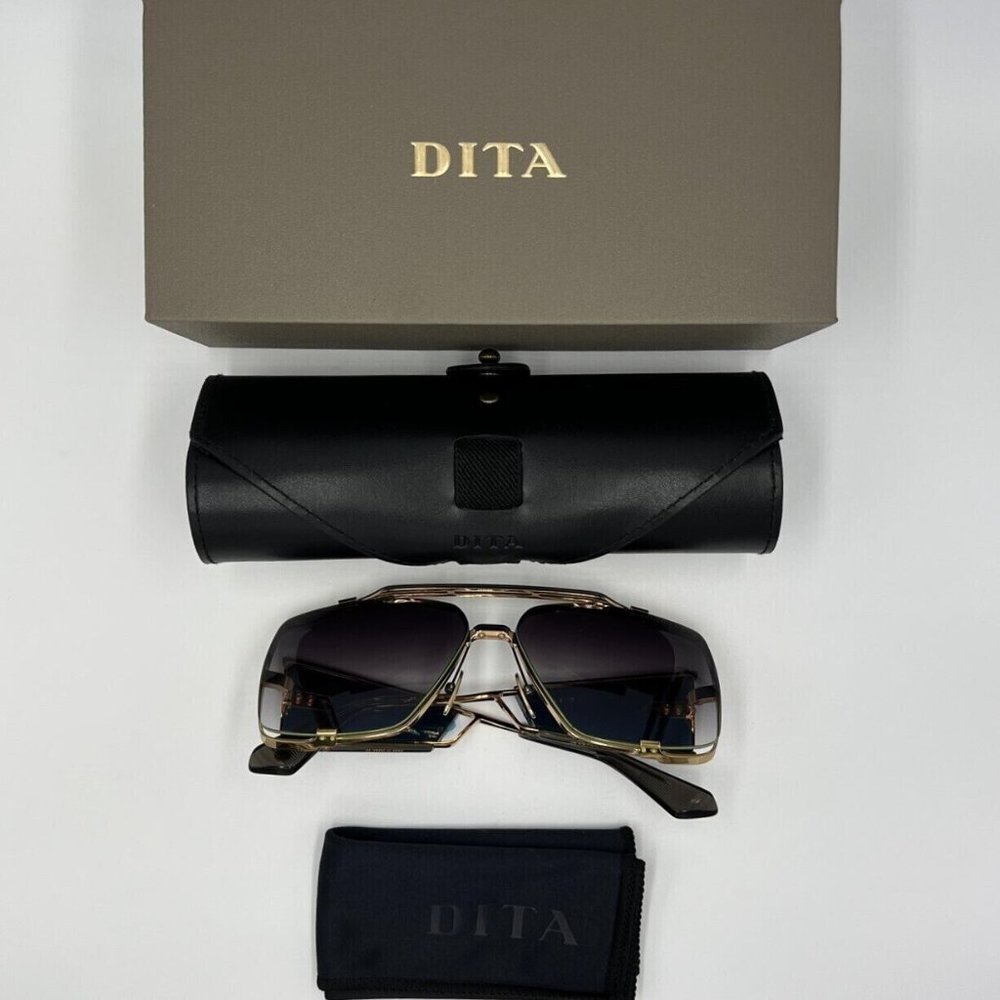 New DITA SOULINER-TWO DTS136-64-01-Z Gold/Black Iron/Grey Sunglass $,1.100+ TAX - Picture 5 of 5